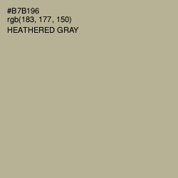 #B7B196 - Heathered Gray Color Image